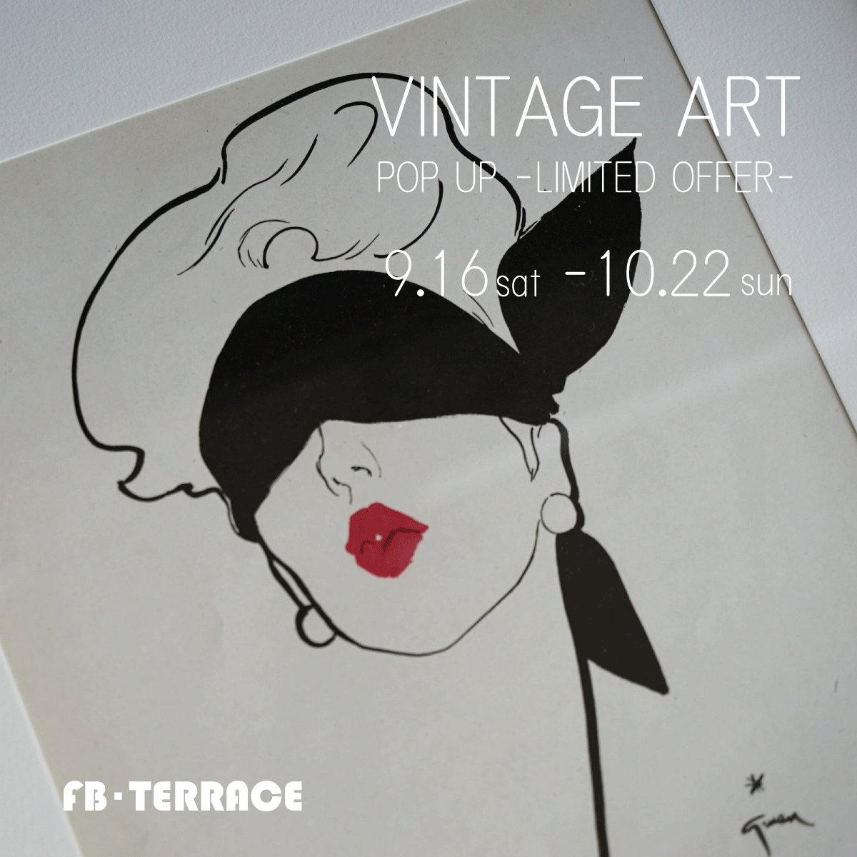 【POP UP】ヴィンテージアート展開催！